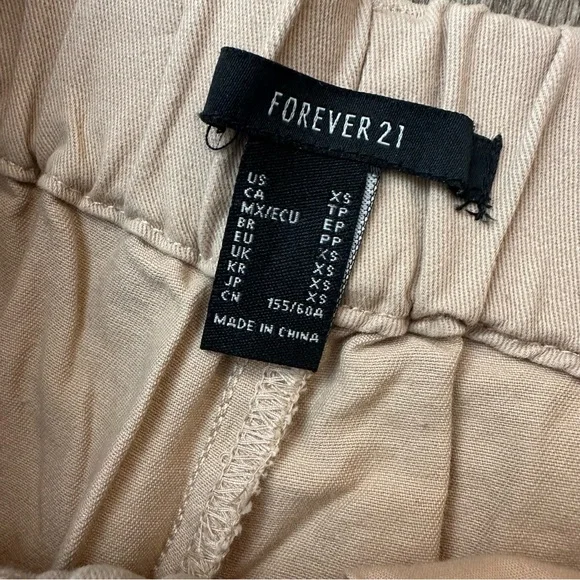 Forever 21 Cotton Cargo Pants Women’s Size XS Light Almond Pink - Picture 2 of 8